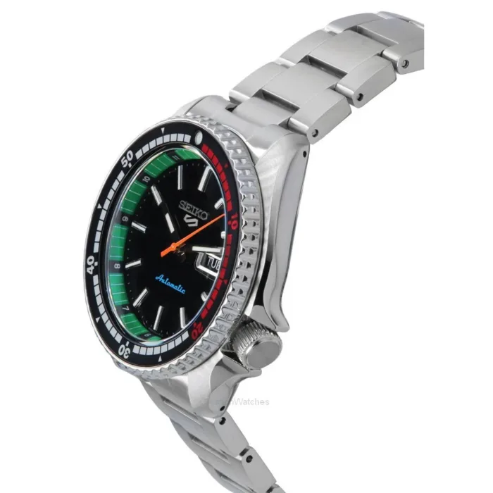 Seiko 5 Sports SKX Series Regatta Timer Retro Blue Dial Silver Steel Strap Watch For Men - SRPK13K1 - Image 2